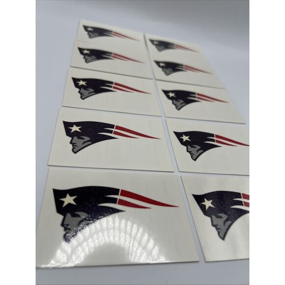 NFL New England Patriots 10 Pack Temporary Tattoos Face & Body Football Tattoo - Picture 2 of 9